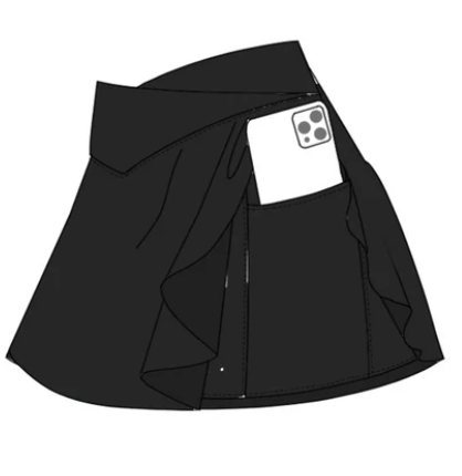 Black Active Skorts