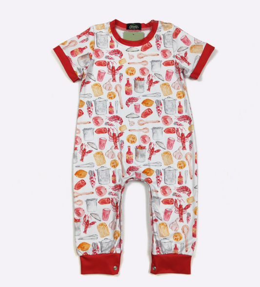 Crawfish Boil Boy Romper