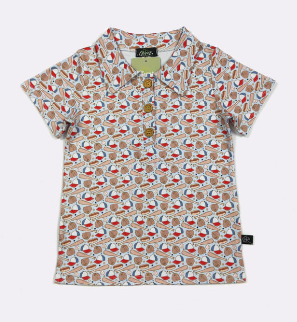 Play Ball Boy Collar Shirt