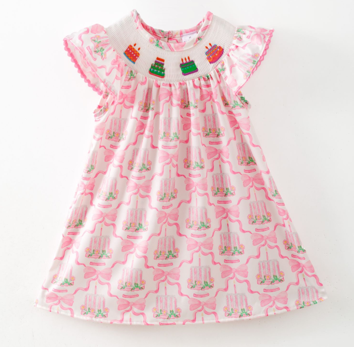 Birthday Girl Smocked Dress