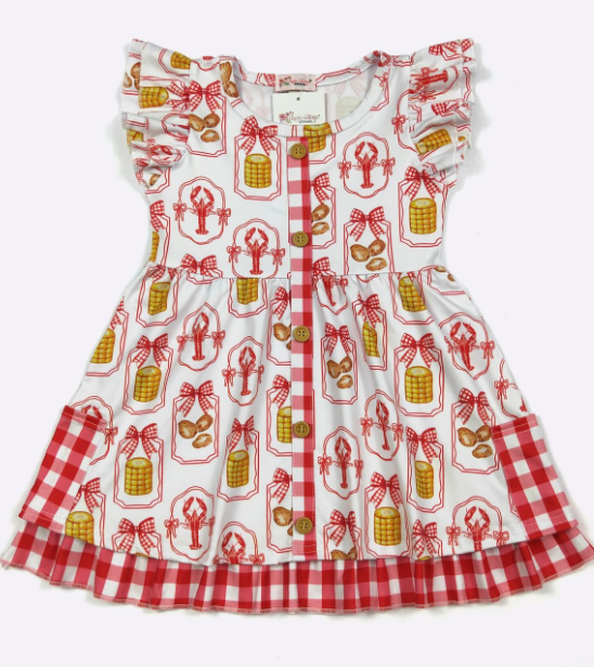 Crawfish Cutie Girl Dress