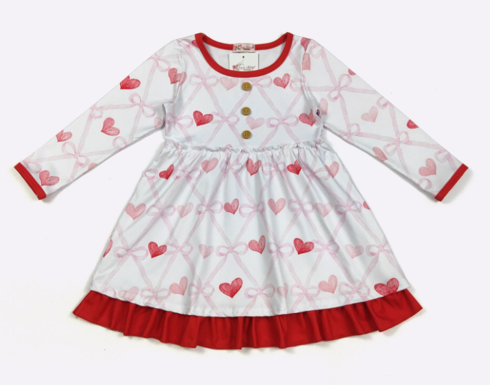 Coquette Heart Girls Dress