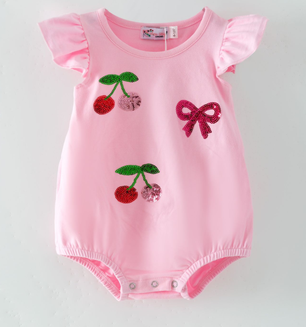 Cherry Sequin Romper