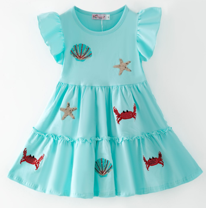 Crabby Seashell Sequin Dress