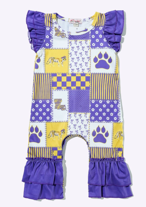 Louisiana Girls Baby Romper
