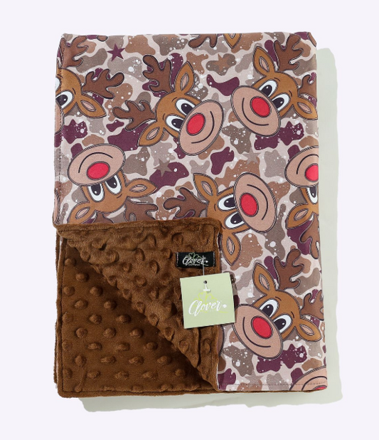 Camo Reindeer Minky Blanket