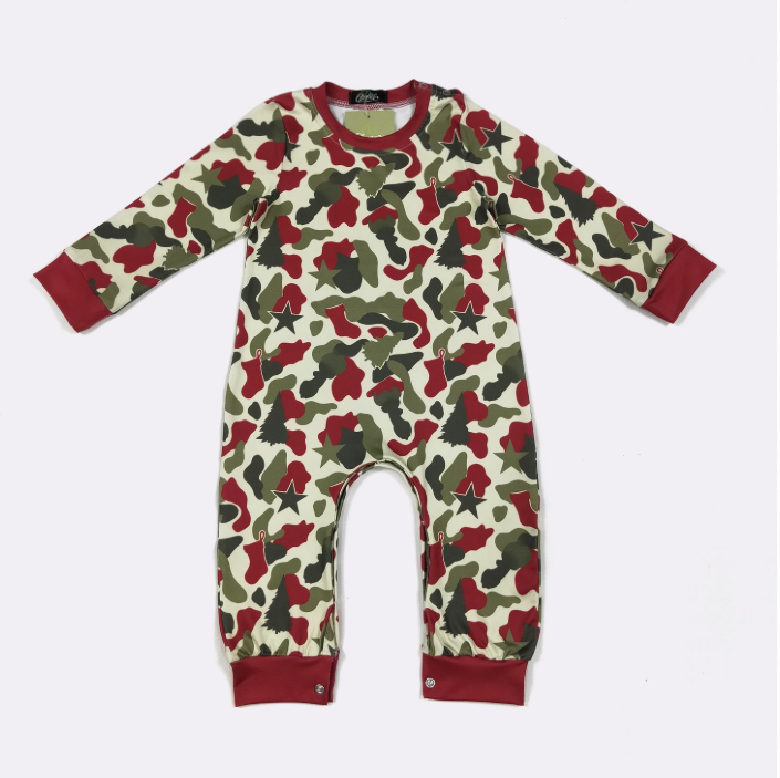 Christmas Camo Boy Romper