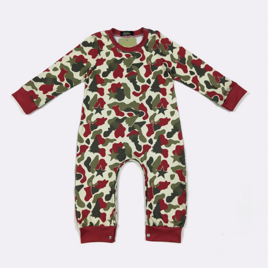 Christmas Camo Boy Romper