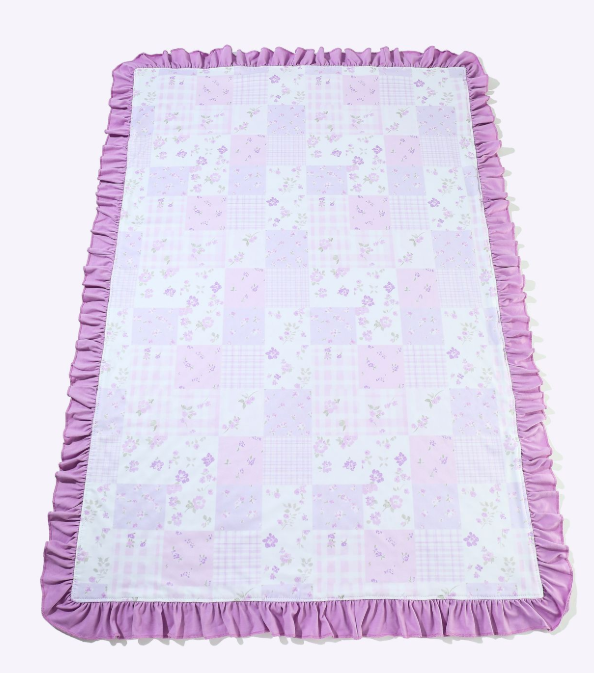 Lilac Patchwork Minky Blanket