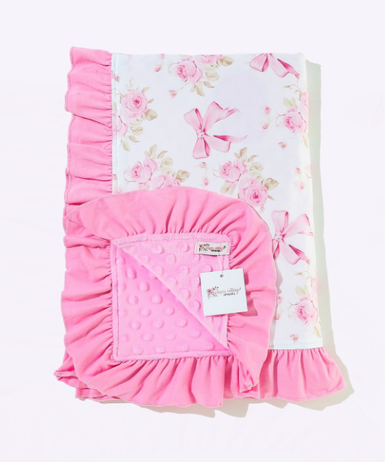Rosebud & Ribbons Minky Blanket