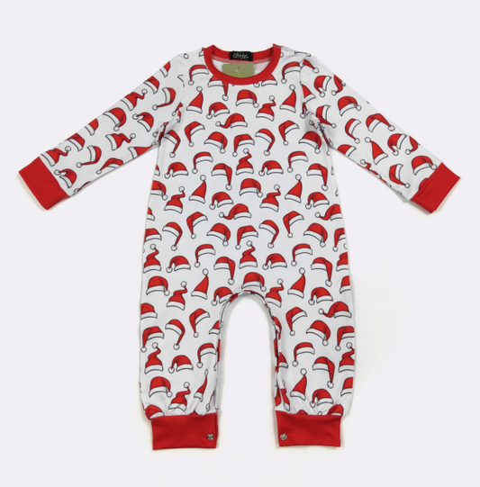 Santa Hat Boy Romper