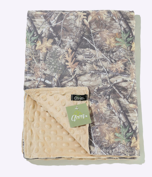 Washed Camo Minky Blanket