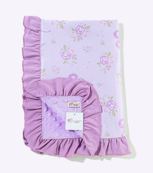 Lavender Elegant Minky Blanket
