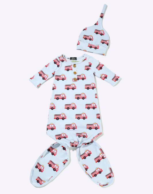 Gingham Firetruck Gown
