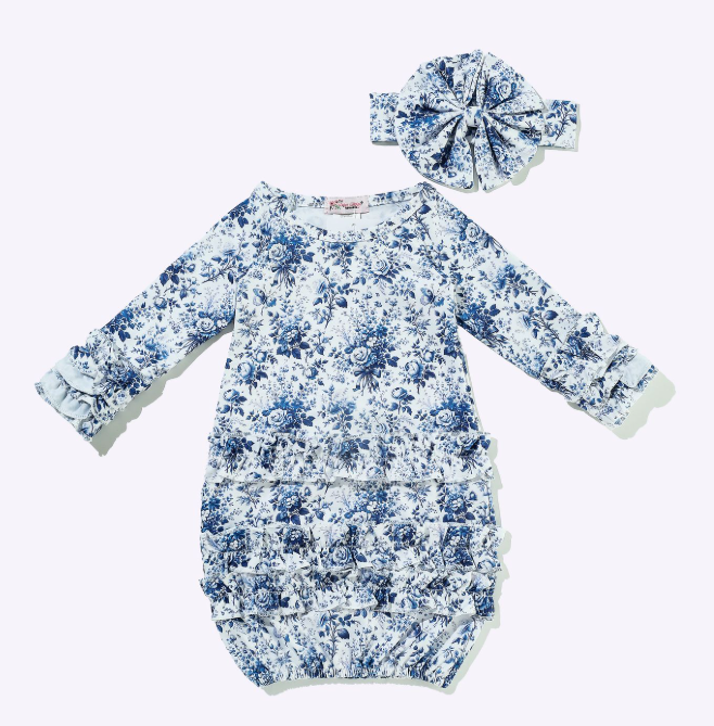 Navy Noir Baby Gown
