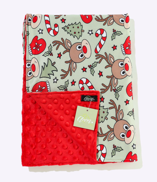 Red Nose Reindeer Blanket