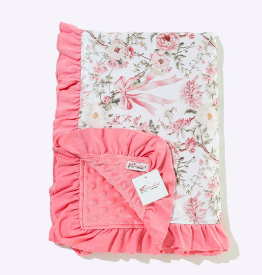Ribbon Garden Minky Blanket
