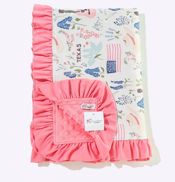 Texas Bluebell Minky Blanket
