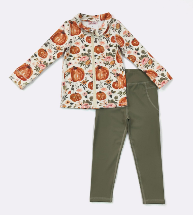 Wispy Pumpkin Athletic Girls Set