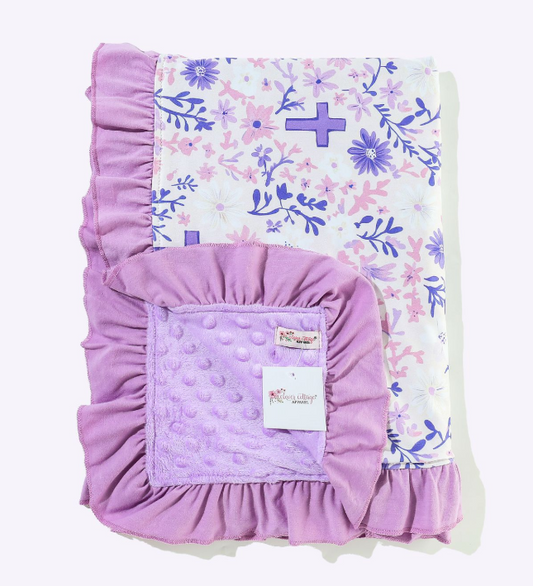Orchid Cross Minky Blanket