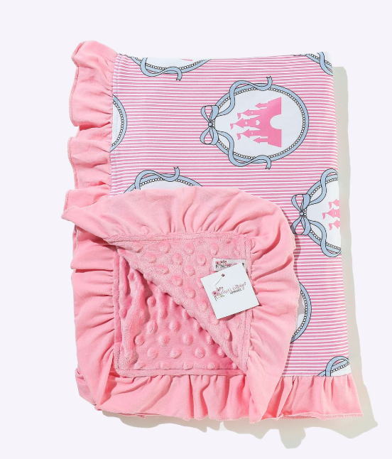 Portrait Castle Minky Blanket
