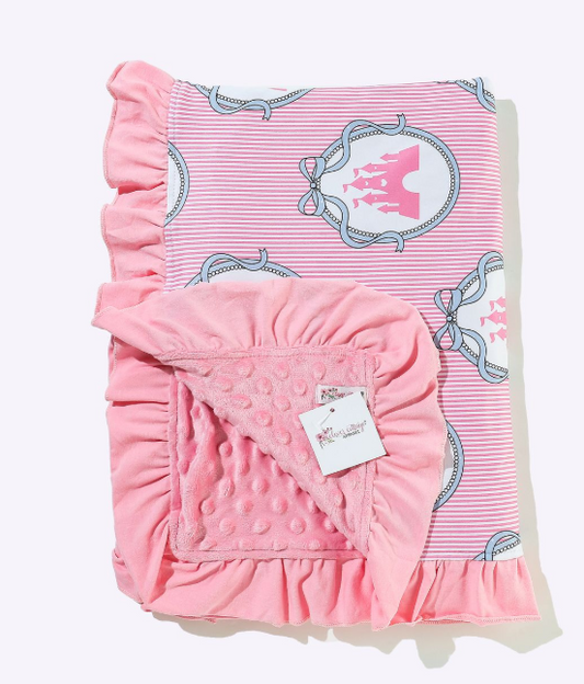 Portrait Castle Minky Blanket
