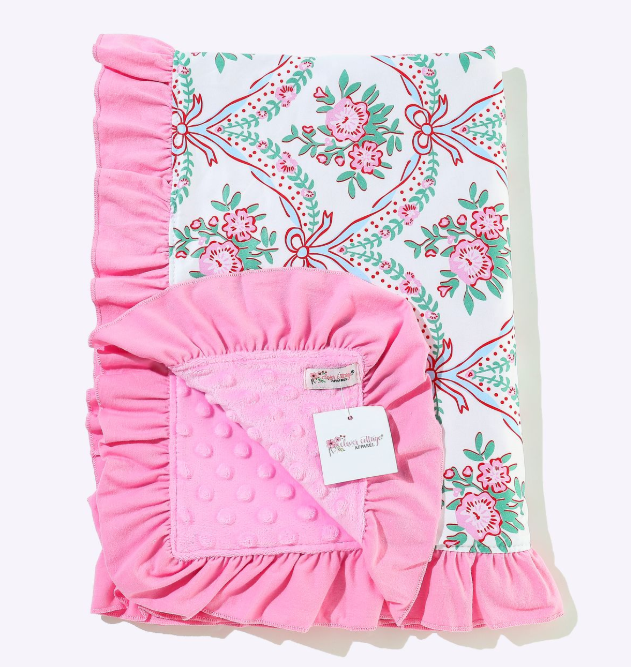 Scallop Rose Minky Blanket