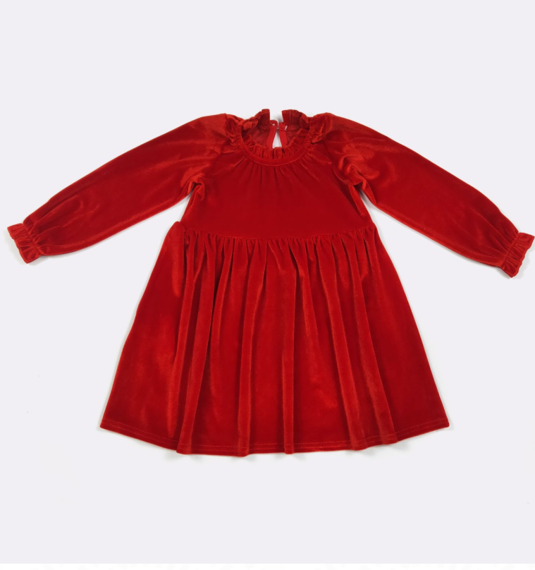 Red Velvet Girls Dress