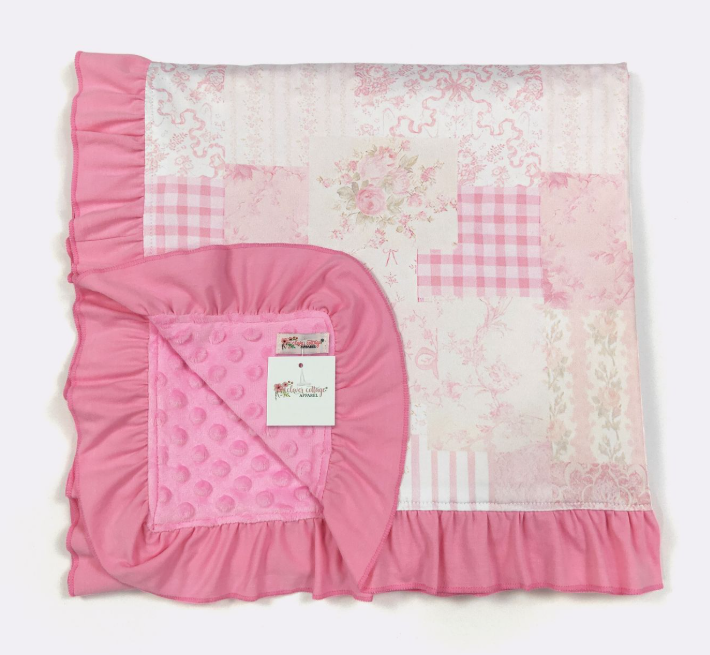 Shabby Pink Patch Blanket