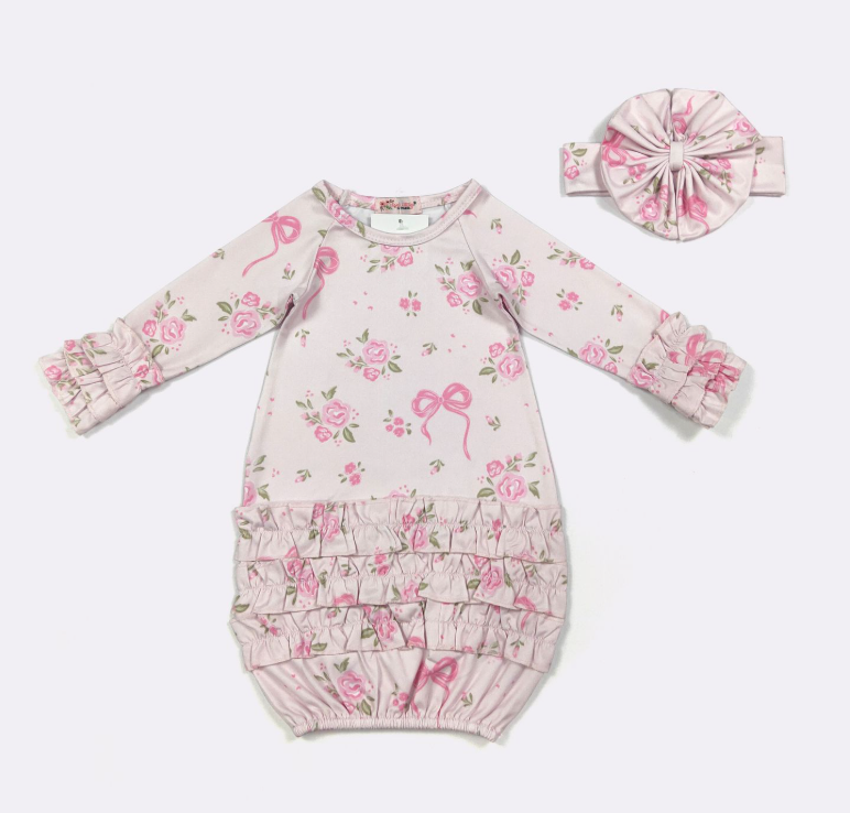 Soft Pink Elegant Baby Gown