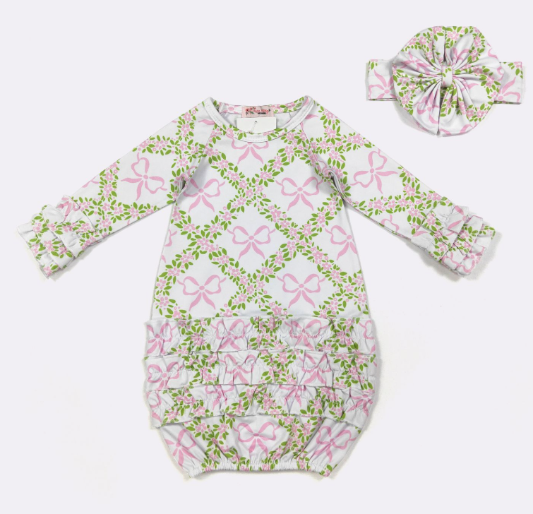 Lattice Garden Baby Gown