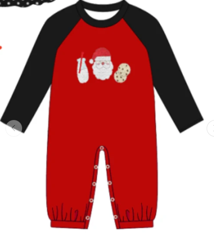 Red Milk Cookies French Knot Romper (ETA: 10/12/26)