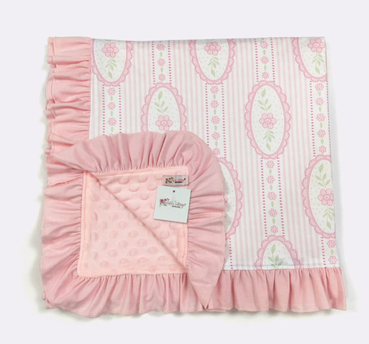 Stripe Pink Portrait Blanket