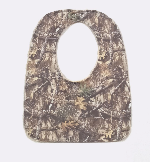 Washed Woody Camo Baby Bib (ETA: 10/21/26)