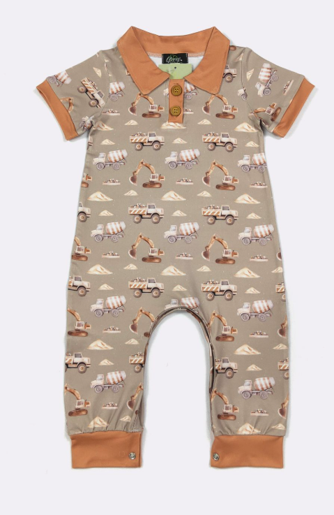 Construction Fleet Boy Romper (ETA: 10/21/26)