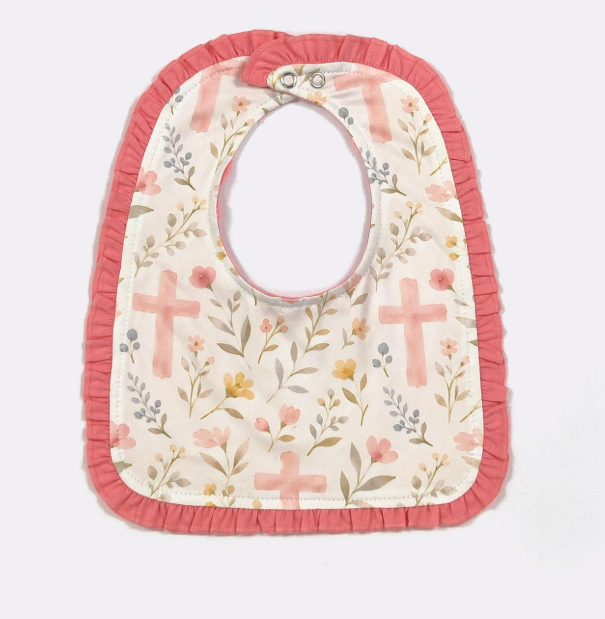 Floral Cross Bib