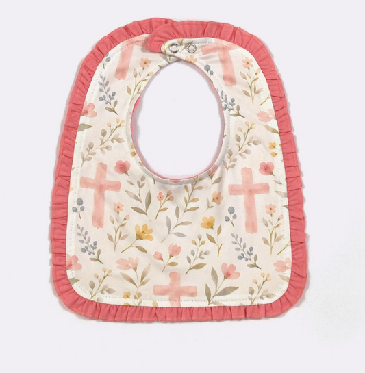 Floral Cross Bib