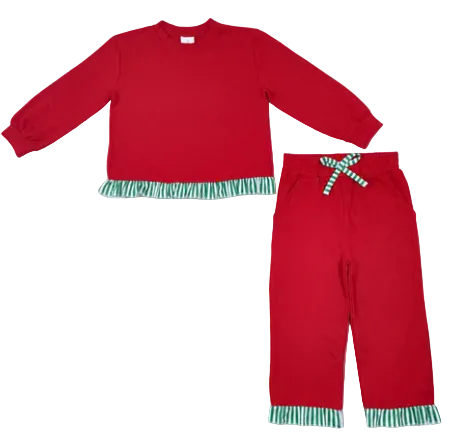 Red/Green Stripe Pocket Set
