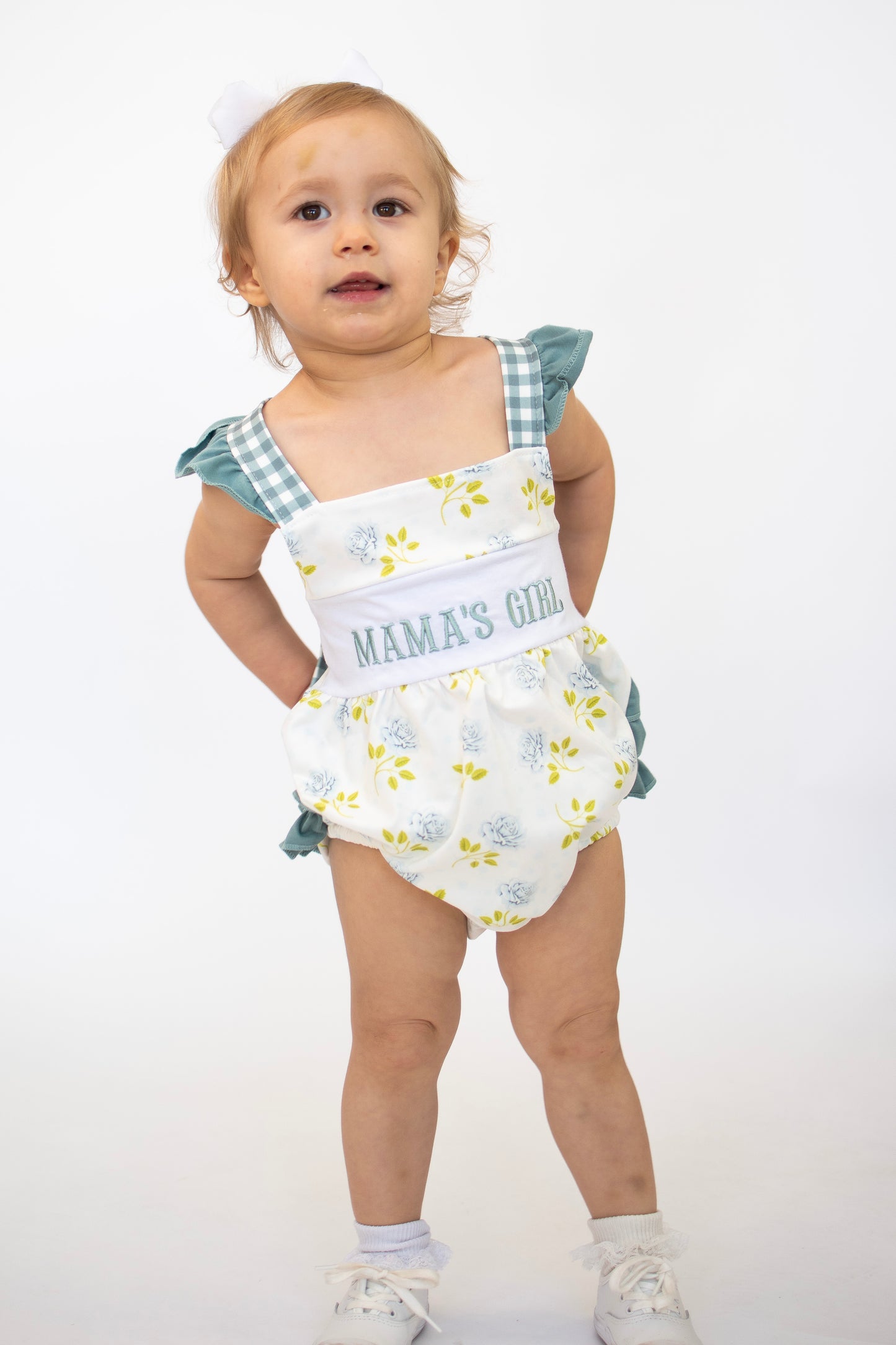 Teal Floral MAMA'S GIRL Bubble