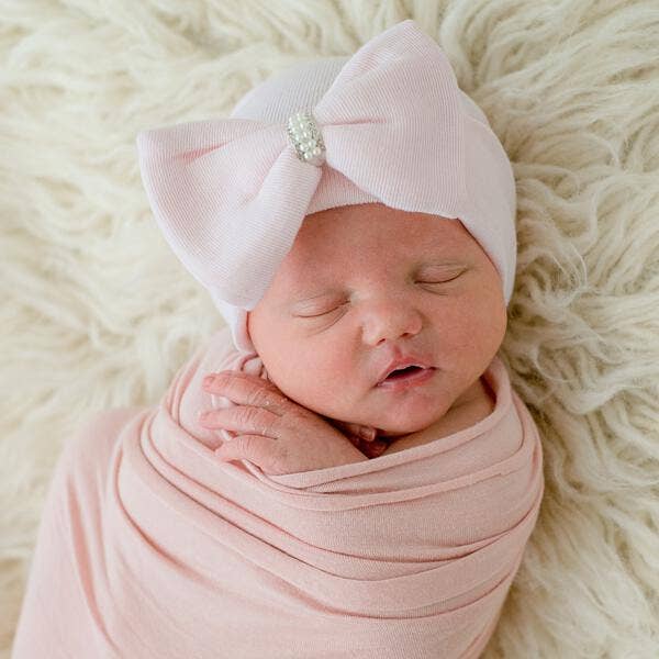 Ilybean Newborn White Pearl Rhinestone Center