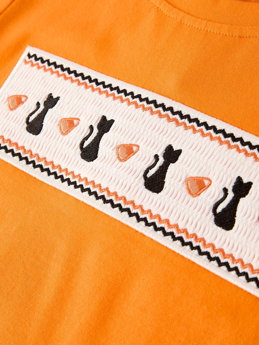BLack Cat Striped Pant Set