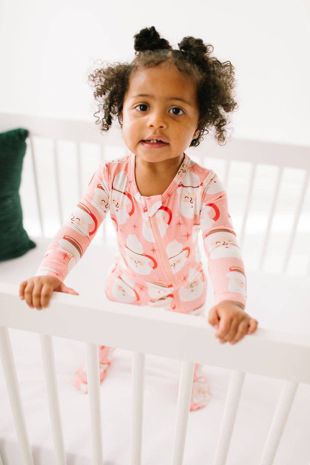 Zippy Bamboo Baby Pajama in Santa Cocoa | Ollie Jay