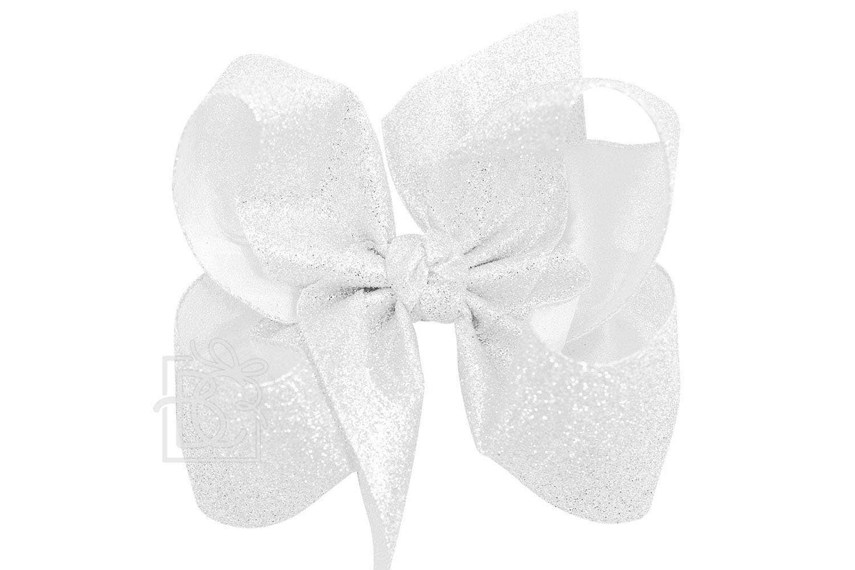 GLITTER METALLIC BOW ON CLIP