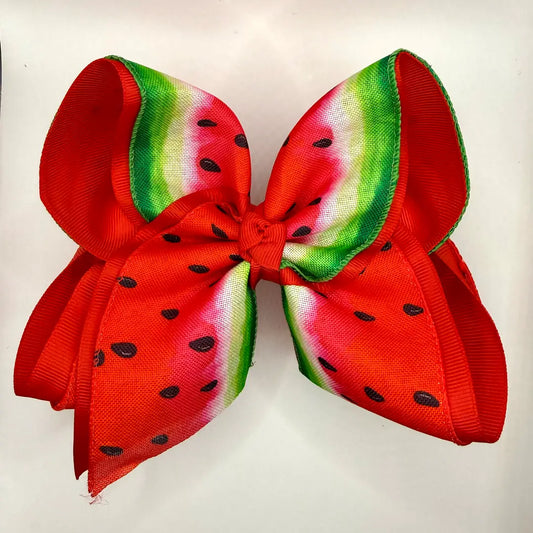 Watermelon Bow 6"