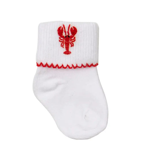 Lil' Snappers Embroidered Socks (Magnolia Baby)