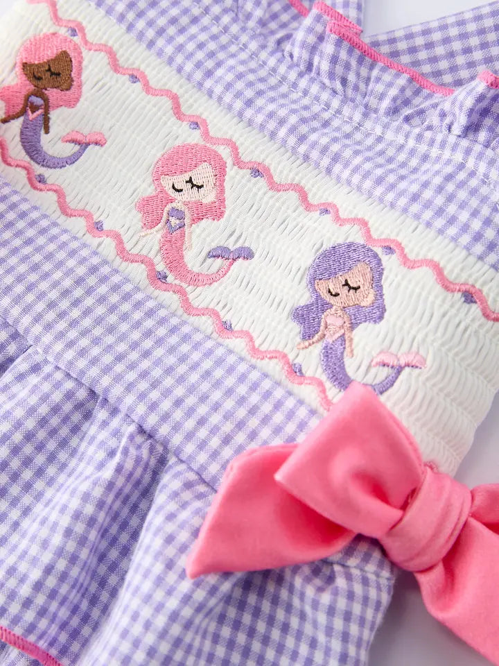 Ocean Fantasy Embroidery Baby Girls Romper