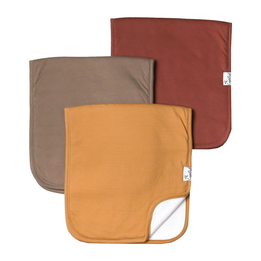 3 Pack Premium Burp Cloths - Dune