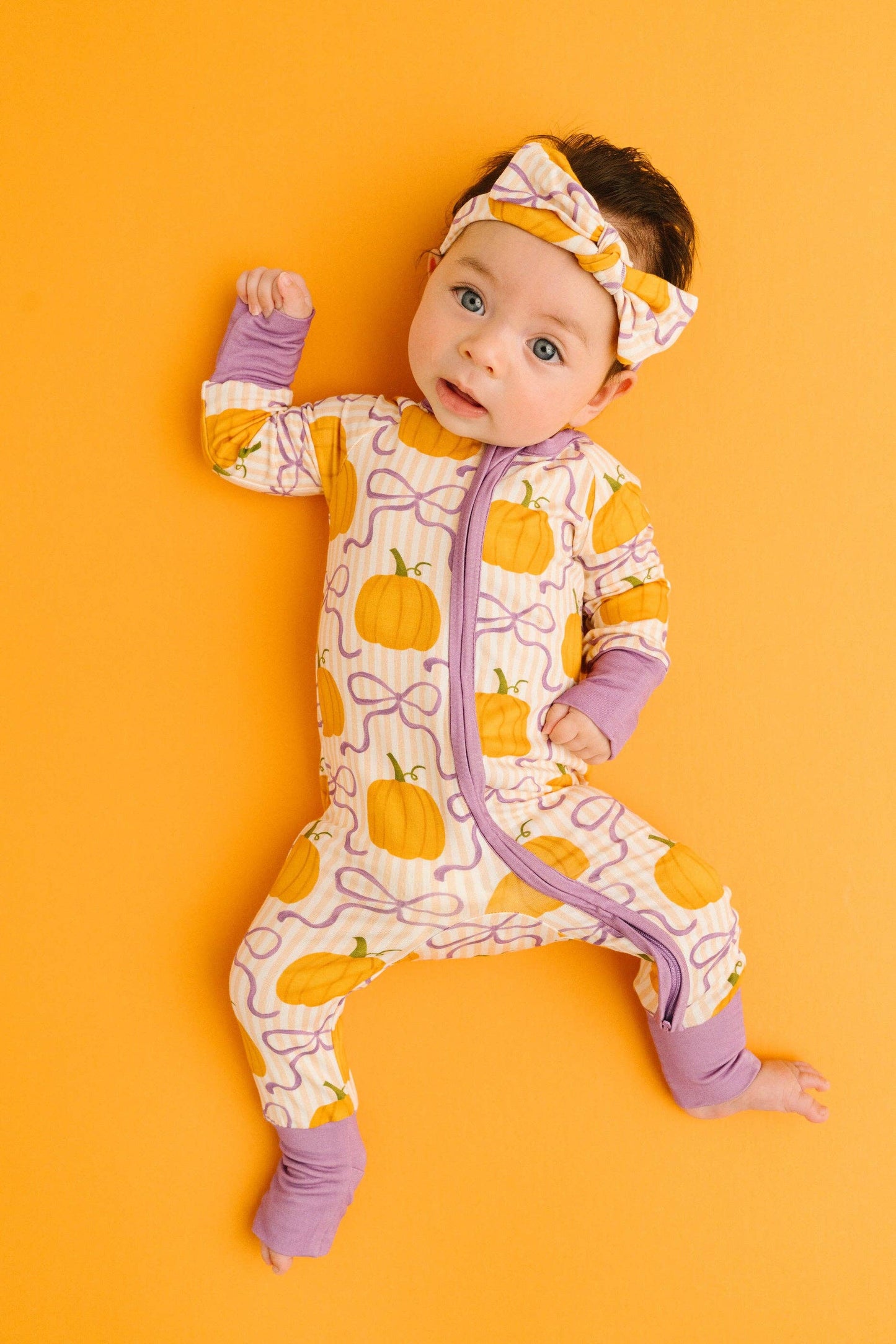 Pumpkin & Bows Bamboo Sleeper