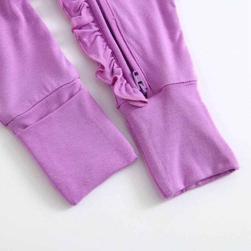 Luxie Lavender Ruffled Convertible Romper