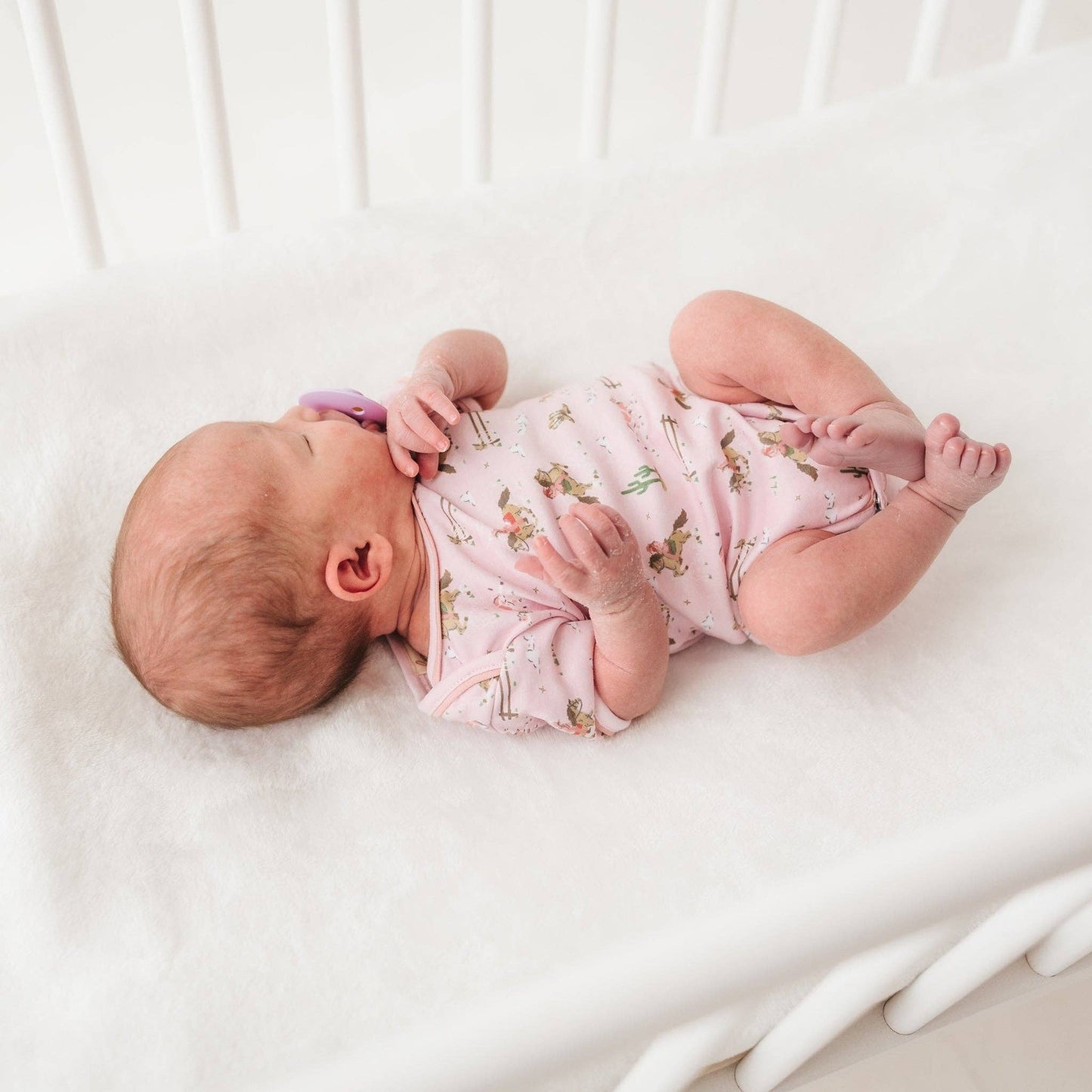 Little Wranglers Lap Bodysuit - Dusty Rose